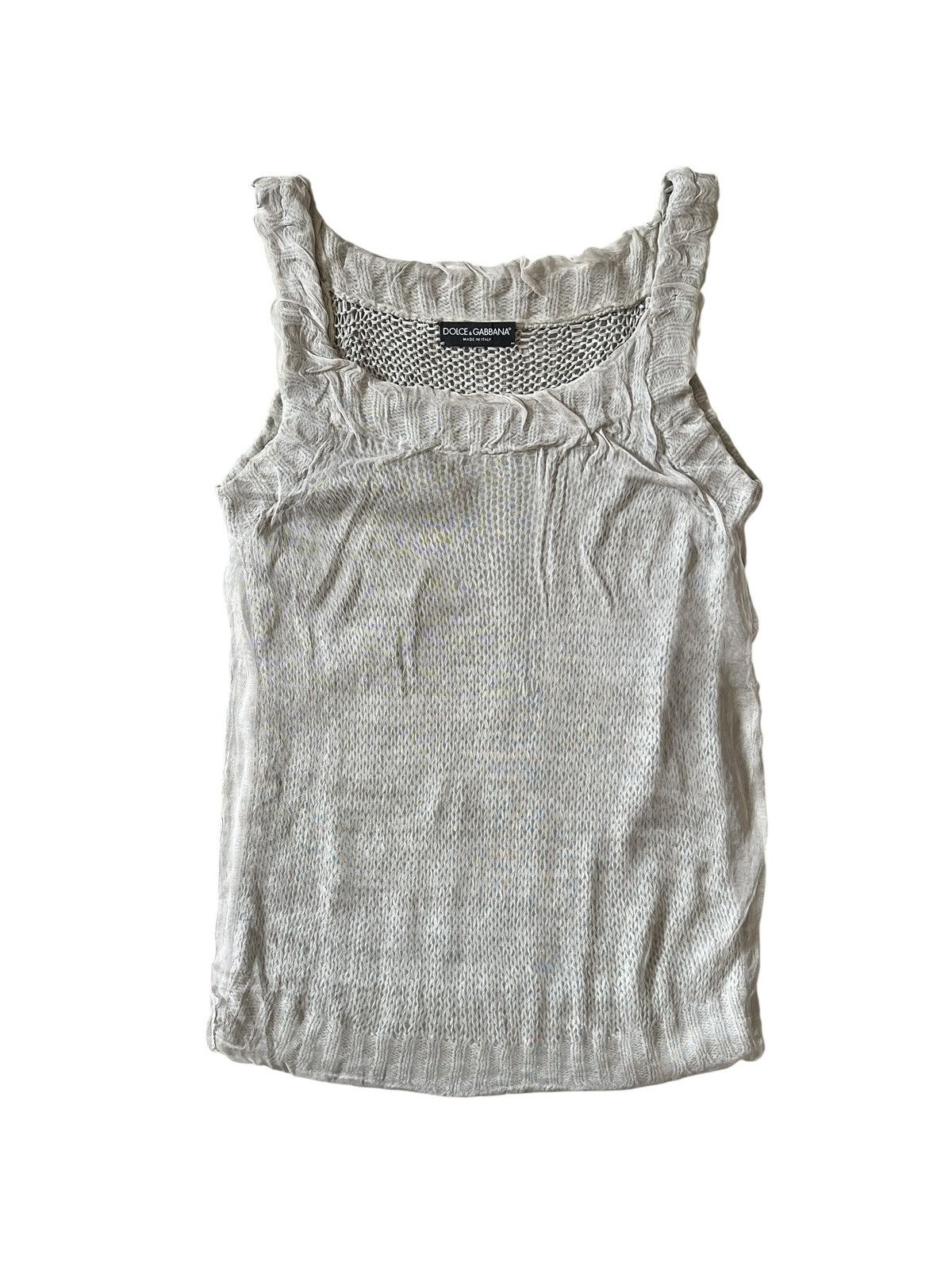 2000s Dolce & Gabbana Mesh Knitted Layered Tank Tops
