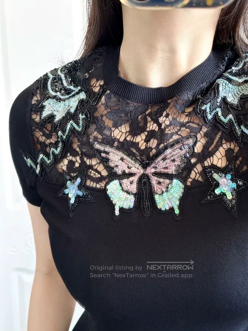 Valentino Valentino Nail beaded butterfly dress Size S / US 4 / IT 40 - 2 Thumbnail