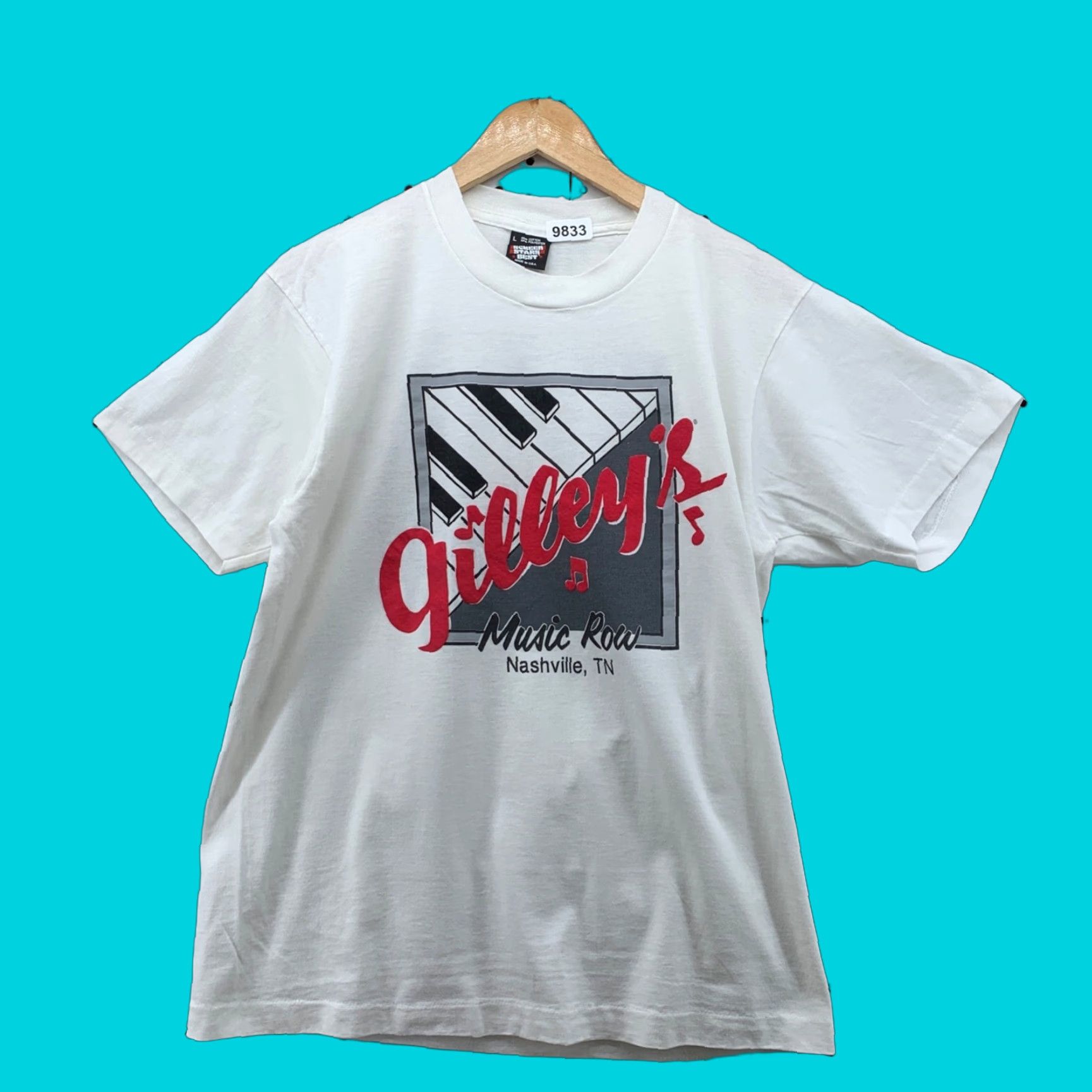 Vintage VINTAGE Gilleys Music Row Shirt Mens M White Cotton Logo 90s Band Music Mens Size US M / EU 48-50 / 2 - 1 Thumbnail