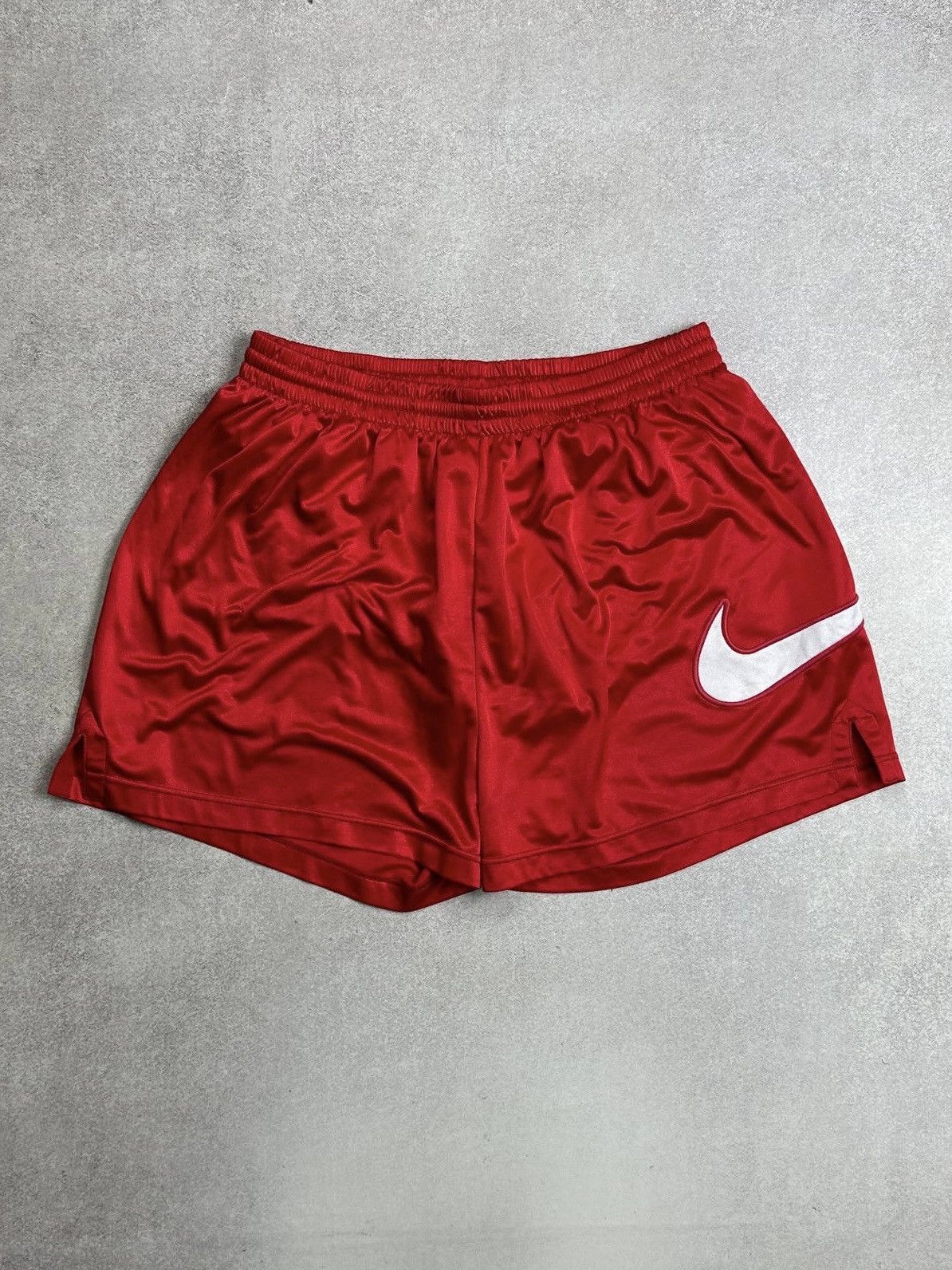 Nike Vintage 90s Nike Premier Big Swoosh Running Shorts XL Size US 36 / EU 52 - 1 Thumbnail