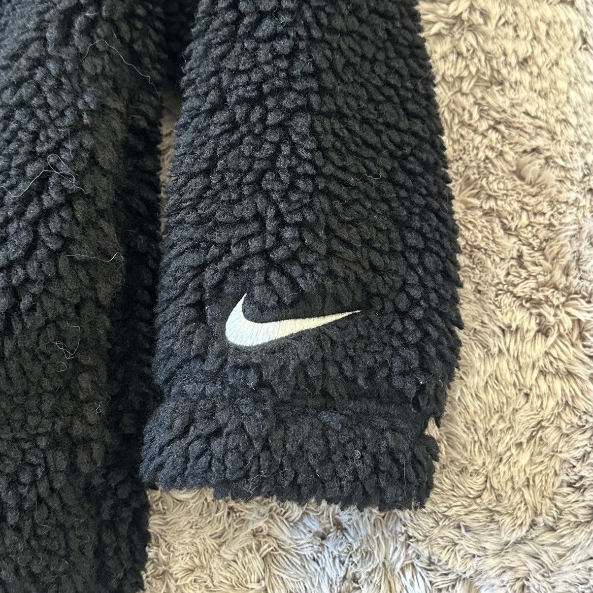 Nike Nike Big Logo Sherpa Fleece Zip Up Hooded Sweatshirt Size S / US 4 / IT 40 - 10 Thumbnail