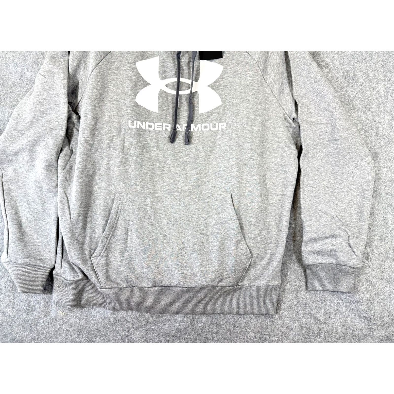 Under Armour Under Armour Hooded Sweatshirt Mens L Heather Gray Raglan Sleeve Drawstring NWT Size US L / EU 52-54 / 3 - 4 Thumbnail