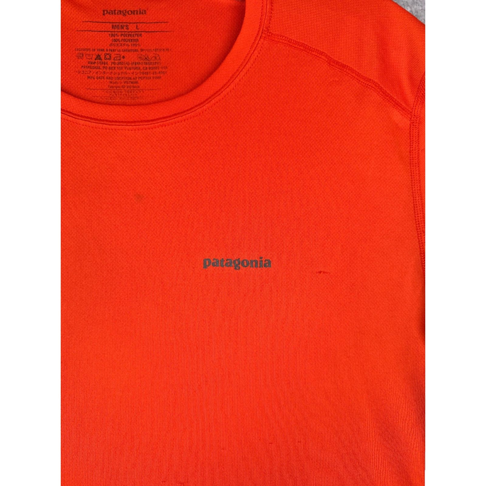 Patagonia Patagonia Shirt Men Large Orange Short Sleeve Crew Neck 100% Polyester READ Size US L / EU 52-54 / 3 - 6 Thumbnail
