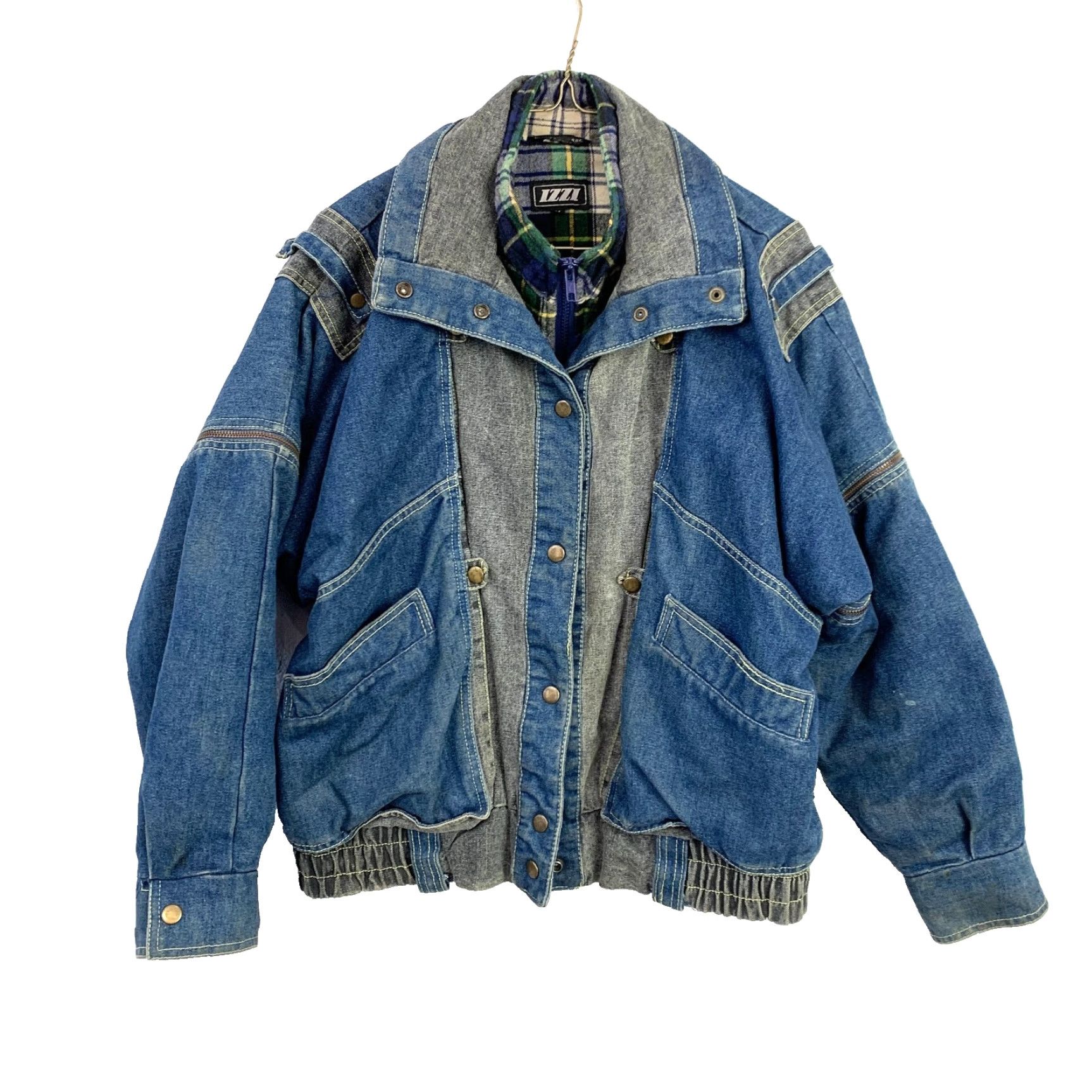 Denime VINTAGE IZZI Denim Jacket Womens Medium Jacket Size 32" / US 10 / IT 46 - 2 Thumbnail