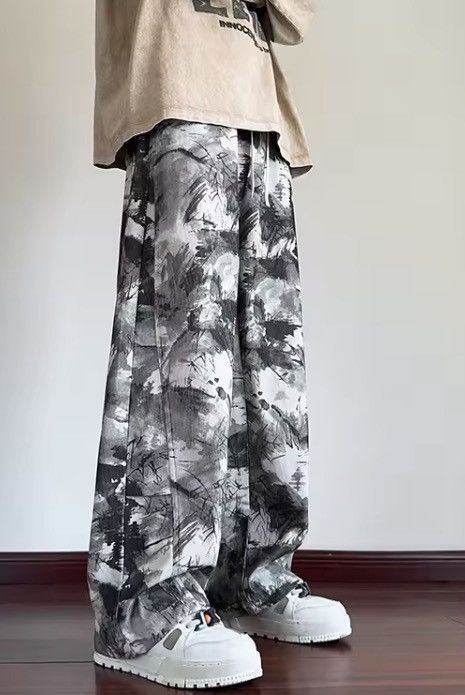 Jean Korean Style Tie-dye Print Casual Pants Size US 34 / EU 50 - 3 Thumbnail