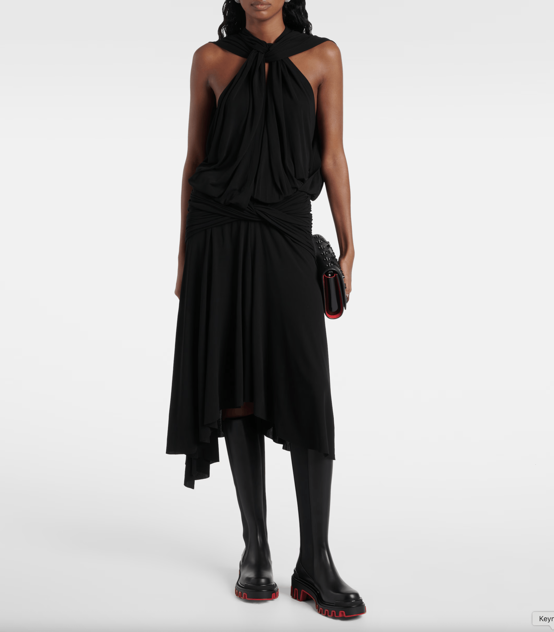 Christian Louboutin Marchacroche Dune Botta Black Leather Knee High Boot 40 Size US 10 / IT 40 - 3 Thumbnail