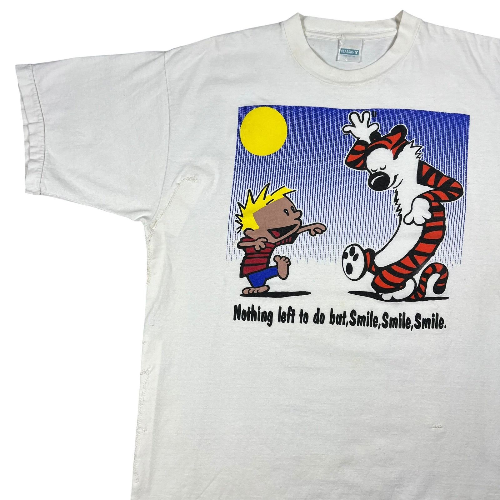 Band Tees × Grateful Dead × Vintage 1990s Grateful Dead Calvin & Hobbes He’s Gone band tee Size US XL / EU 56 / 4 - 4 Thumbnail
