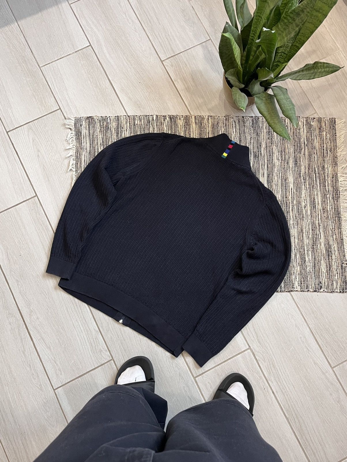 Paul Smith PS Paul Smith Zip sweater minimalistic navy Moncler style Size US L / EU 52-54 / 3 - 14 Thumbnail