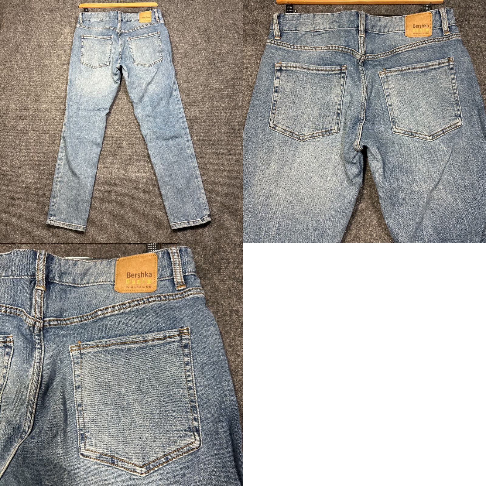 Bershka Bershka Jeans Mens 32 Slim Denim Light Blue 5-Pocket Pockets Zipper Cotton Blend Straight Rise Mid 10-12 Inseam 29 In Jeans Boys Mens Womens Size US 32 / EU 48 - 8 Thumbnail