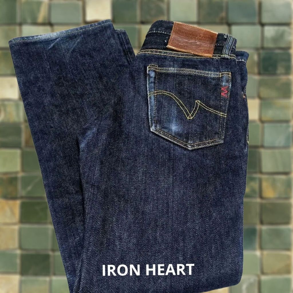 Iron Heart IRON HEART 461S Jeans Biker Denim 21oz W31 L34 Mens Blue Size US 31 - 1 Thumbnail