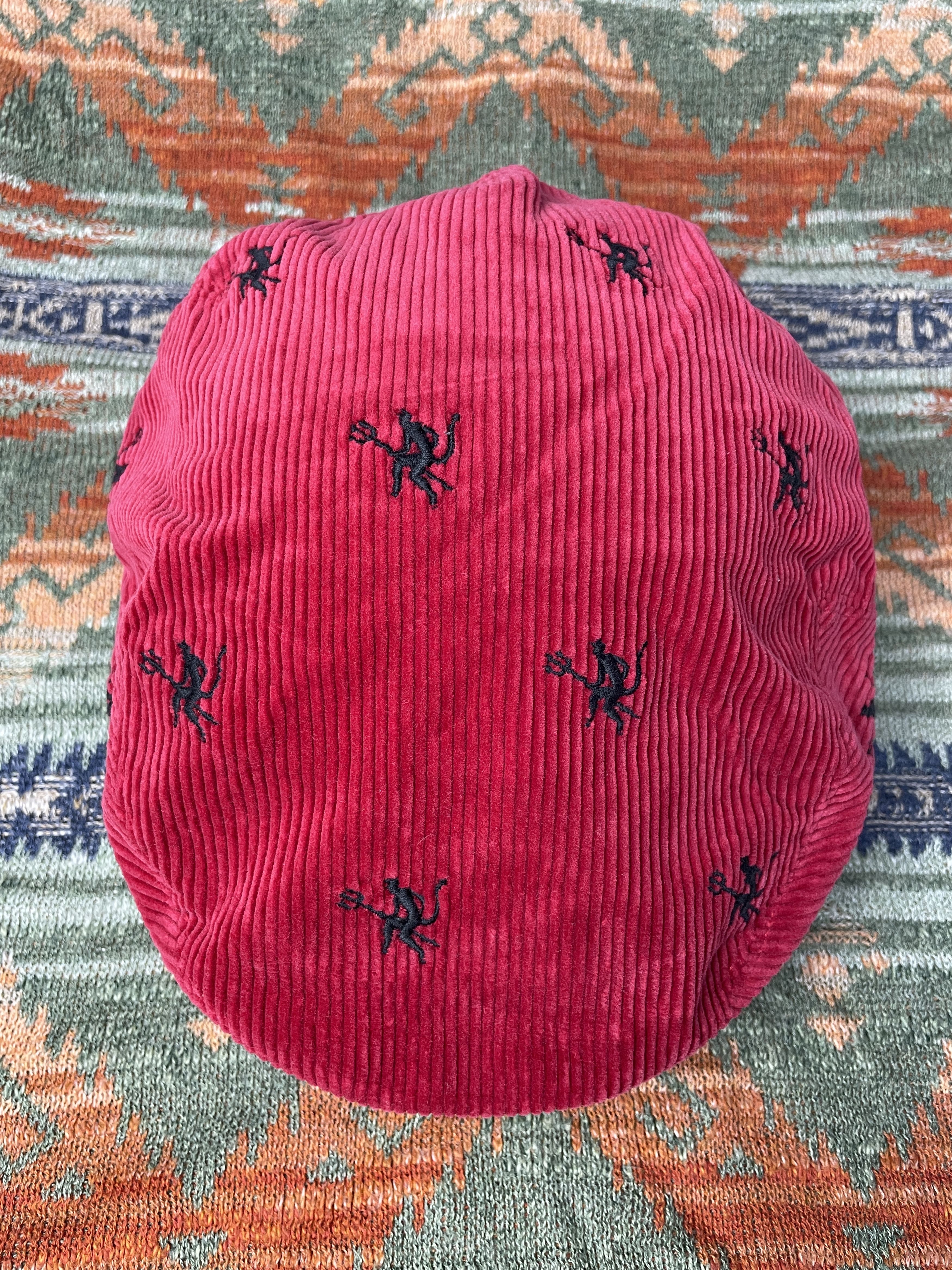 Ralph Lauren Corduroy Flat Cap Beret Hat Peaked Cap