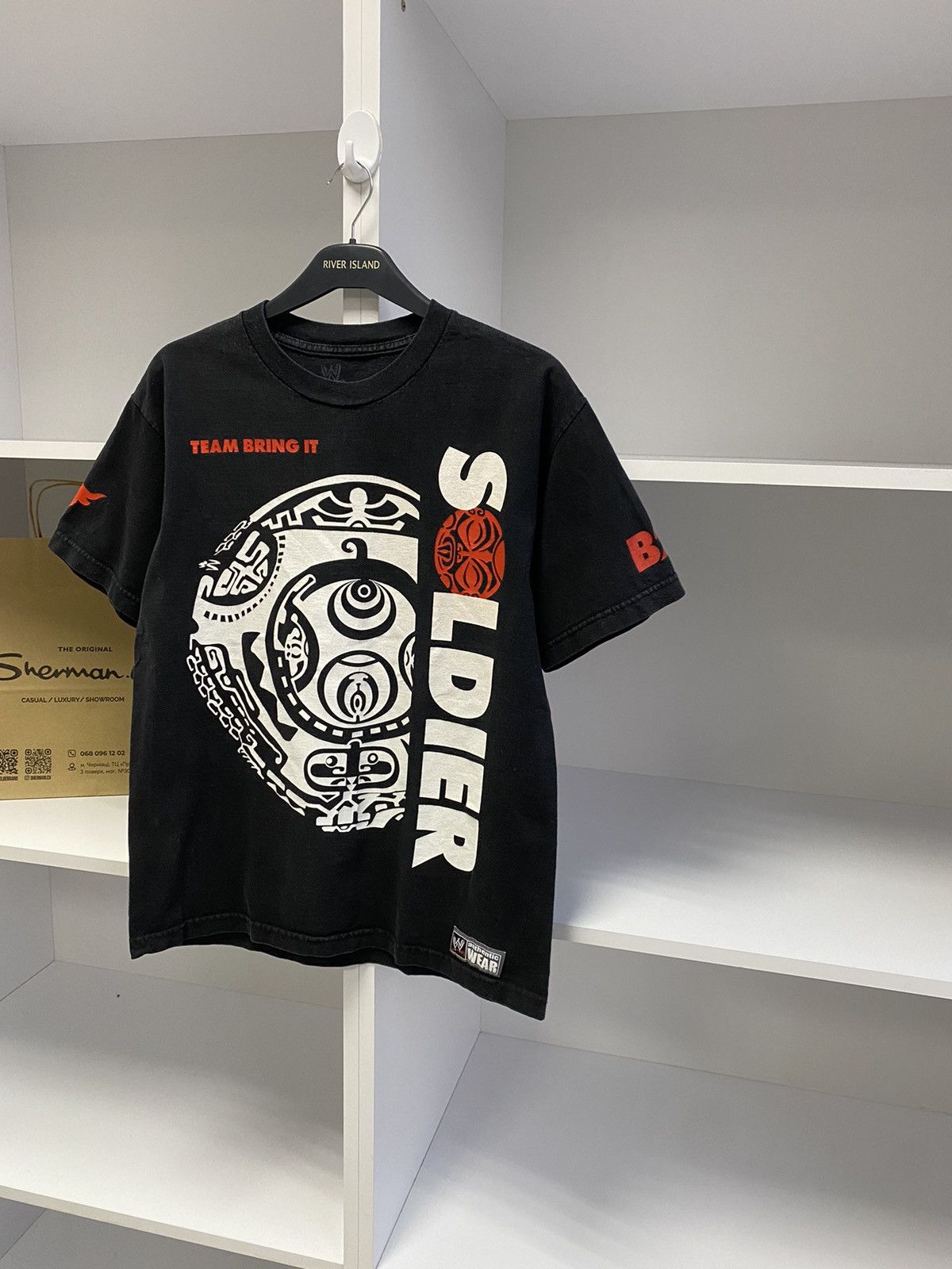 Vintage × WWE The Rock Mens Shirt WWE Authentic Team Bring It Soldier Size US M / EU 48-50 / 2 - 5 Thumbnail