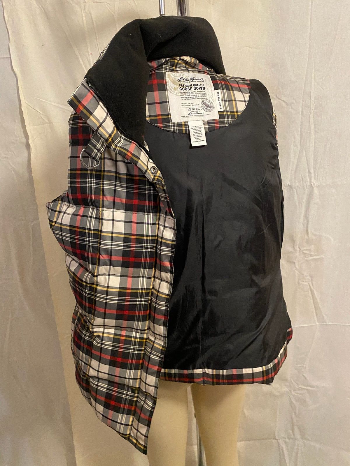 Eddie Bauer Eddie Bauer EB700 Down Vest Red/Black Plaid 700 Fill Size S / US 4 / IT 40 - 5 Thumbnail