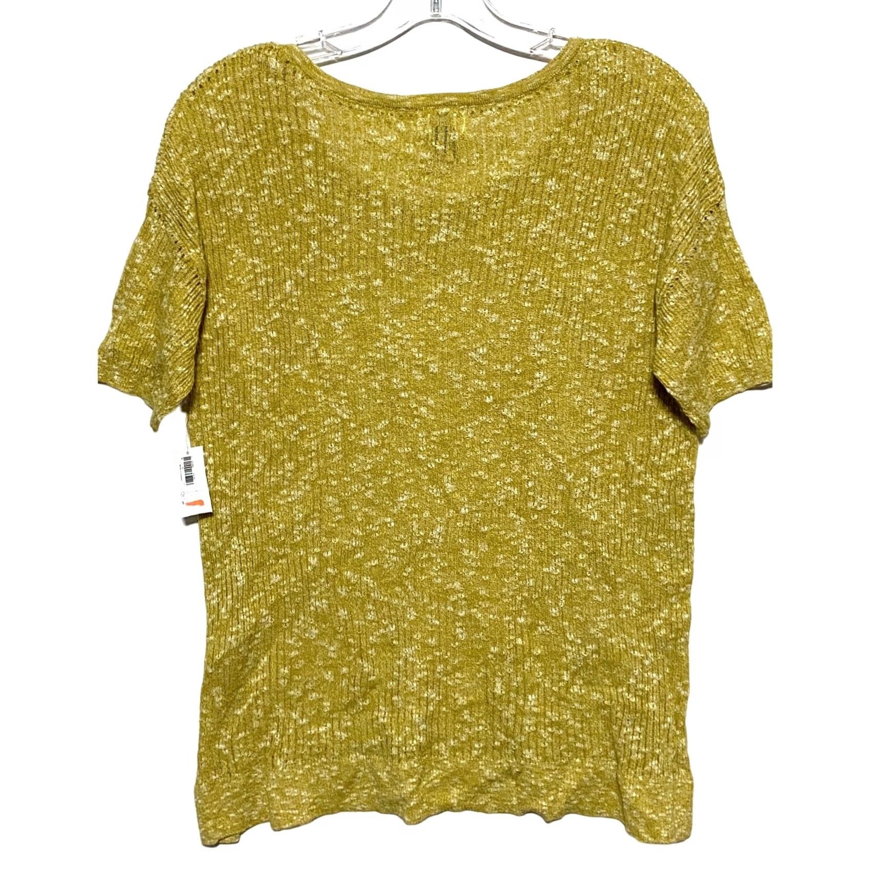 Old Navy VINTAGE Open Knit Sweater Shirt Women S Gold Yellow Goblincore Neutral Boho NWT Size S / US 4 / IT 40 - 3 Thumbnail