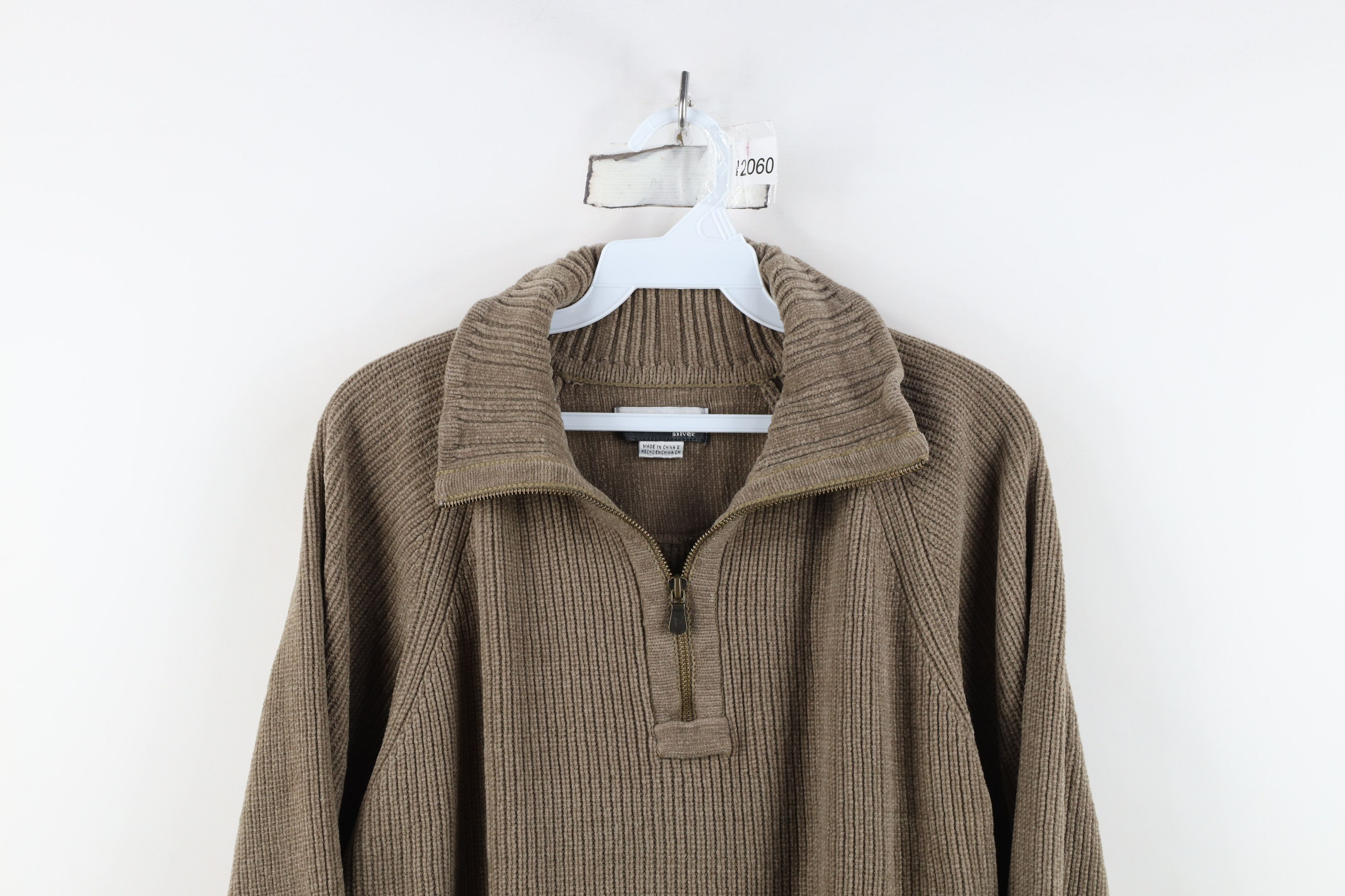 Vintage Vintage 90s Streetwear Fit Ribbed Fleece Half Zip Sweater Size S / US 4 / IT 40 - 2 Thumbnail