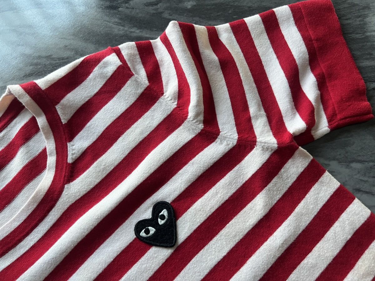 Comme des Garcons PLAY Comme des Garcons : Stripe Line Red Black Heart Size L / US 10 / IT 46 - 4 Thumbnail
