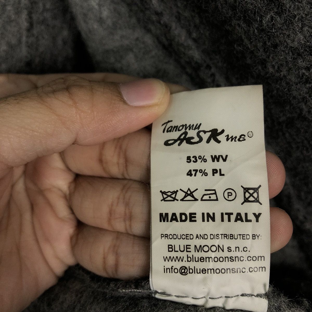 Japanese Brand 🔥Rare Asymmetric Biker Zipper Jacket Wool Ask Me Italy Made Size US S / EU 44-46 / 1 - 15 Thumbnail