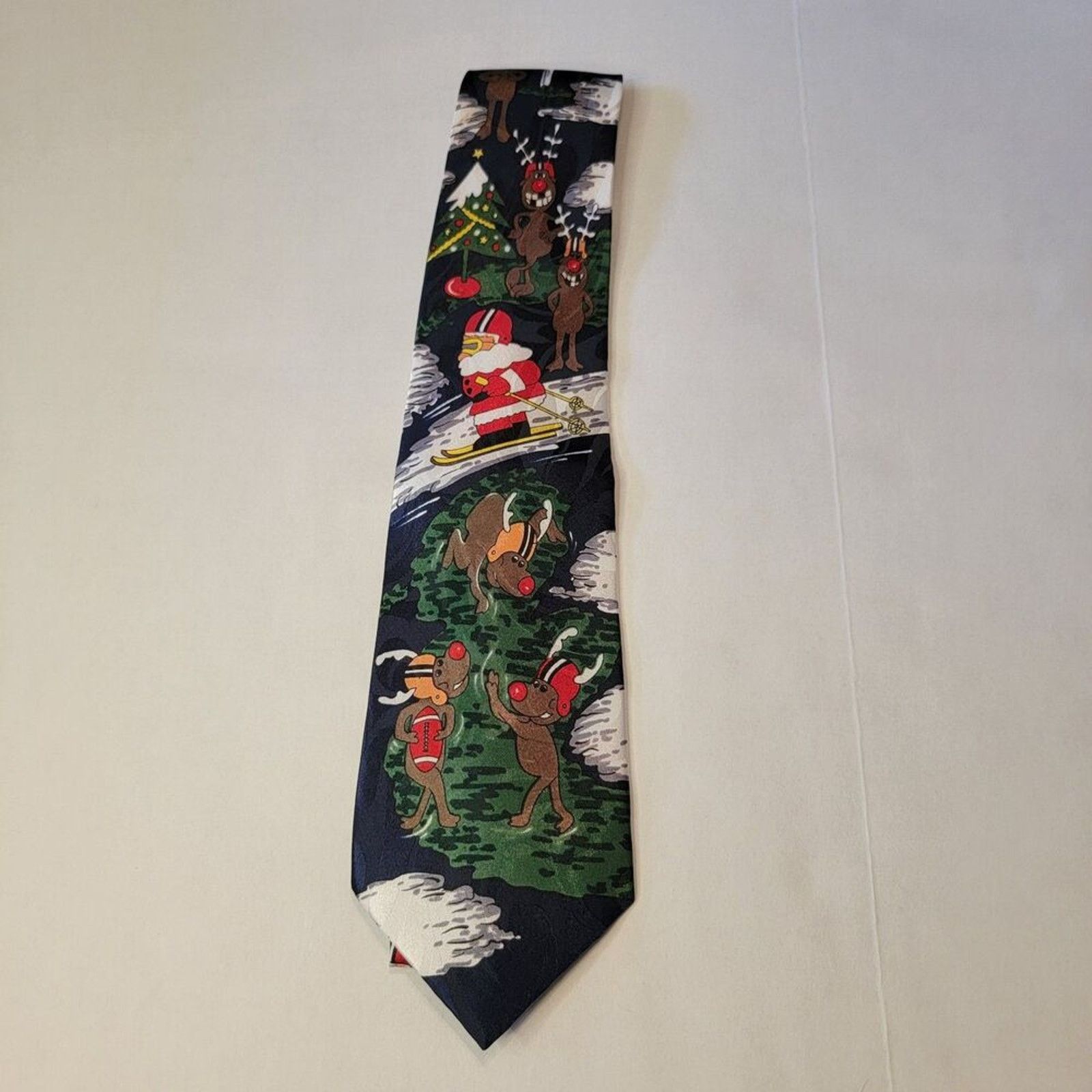 Other Steven Harris Handmade Christmas Tie Santa Ski Deer Football Size ONE SIZE - 2 Thumbnail