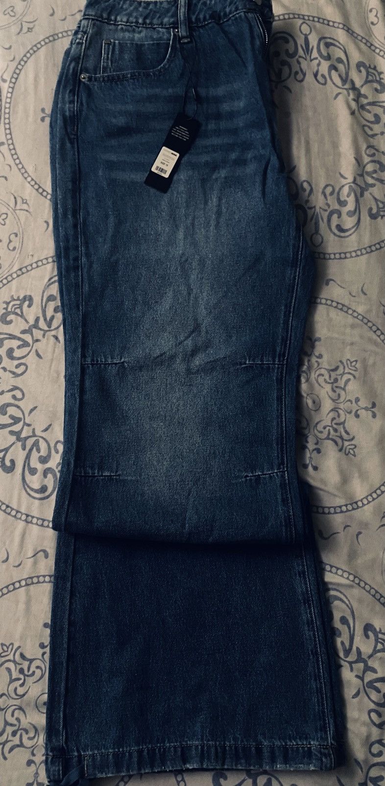 Fashion Nova Back for more Ankle tie Straight leg Jean | Medium Wash Size 36" / US 14 / IT 50 - 3 Thumbnail