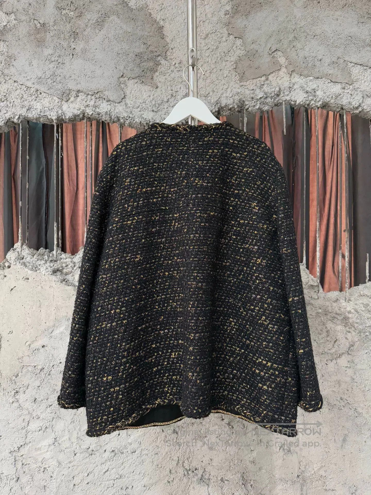 Chanel rare black gold Egyptian jacket. Size L / US 10 / IT 46 - 2 Thumbnail