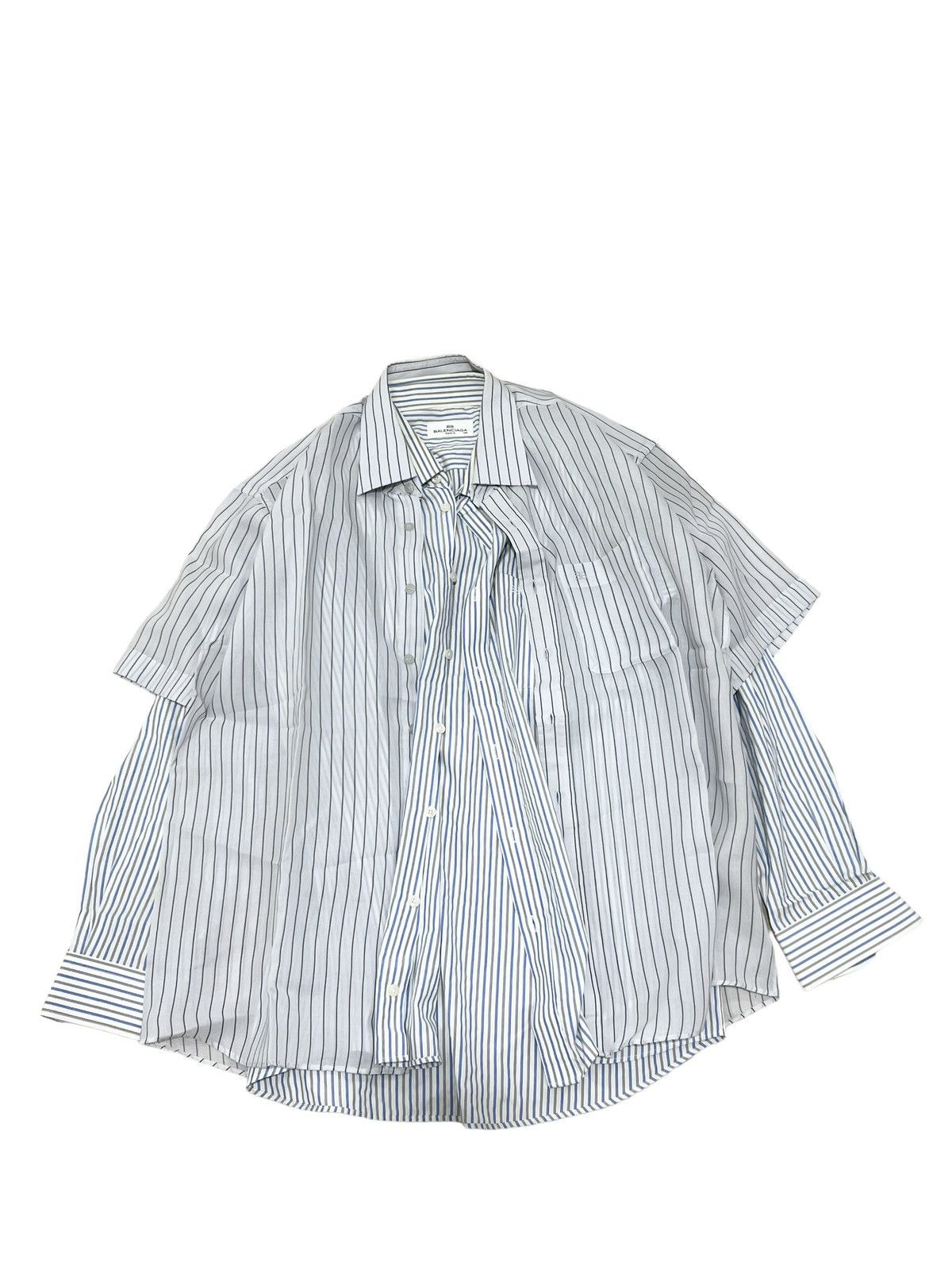 Balenciaga Balenciaga Hybrid Double Layer Shirt Size US L / EU 52-54 / 3 - 1 Thumbnail