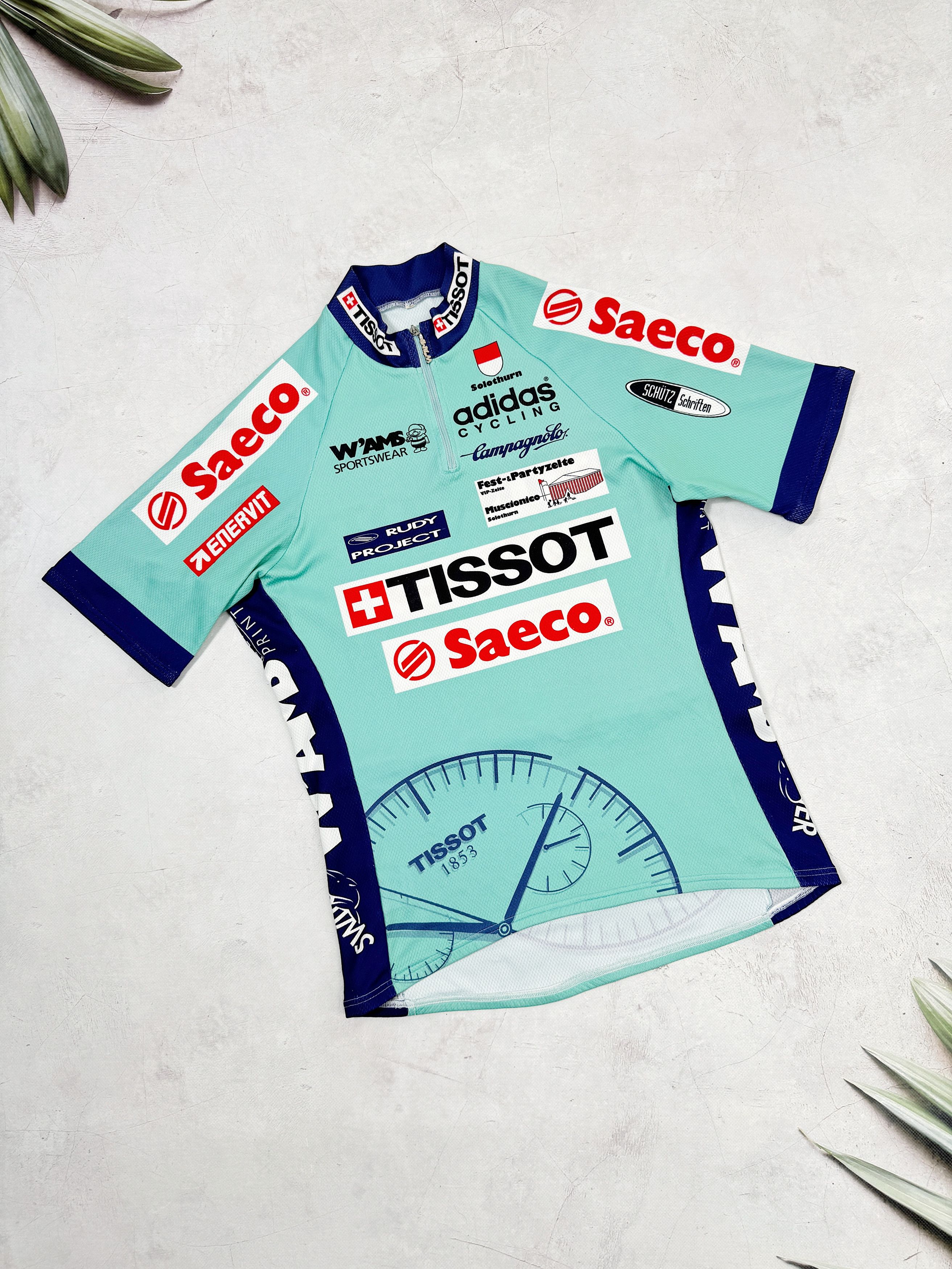 Vintage Vintage Wams Cycling Jersey Saeco Tissot Adidas Size US M / EU 48-50 / 2 - 1 Thumbnail