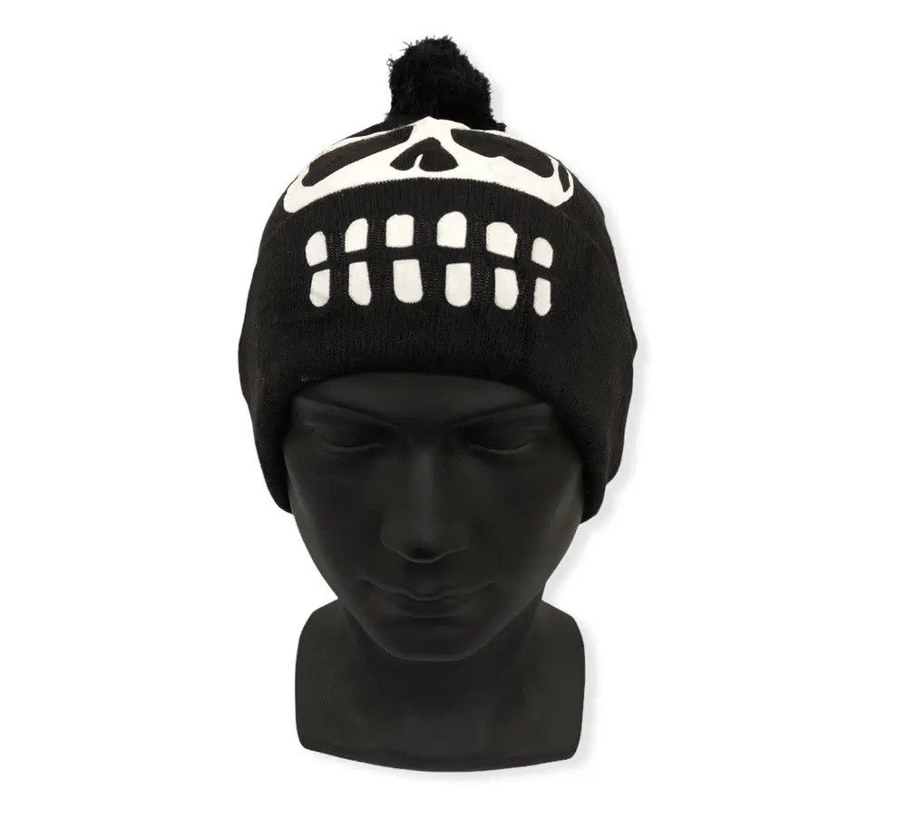 H&M H&M Skulls Design Beanie Hat Size ONE SIZE - 2 Thumbnail