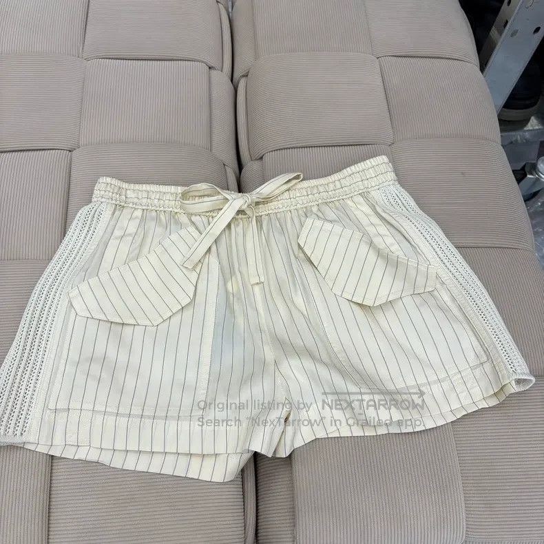Louis Vuitton Louis Vuitton FW23 Striped Vegan Strappy Straight Leg Shor Size 37" - 1 Thumbnail