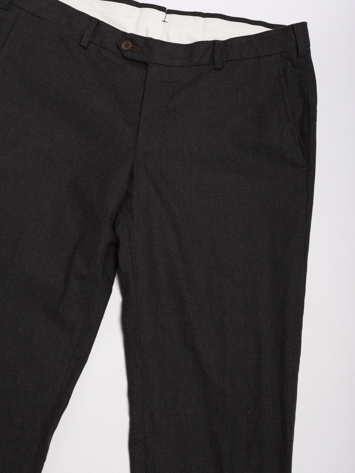 Ermenegildo Zegna Ermenegildo Zegna Brown Abito Suit Wool Cotton Blazer Pants Size 44R - 19 Thumbnail