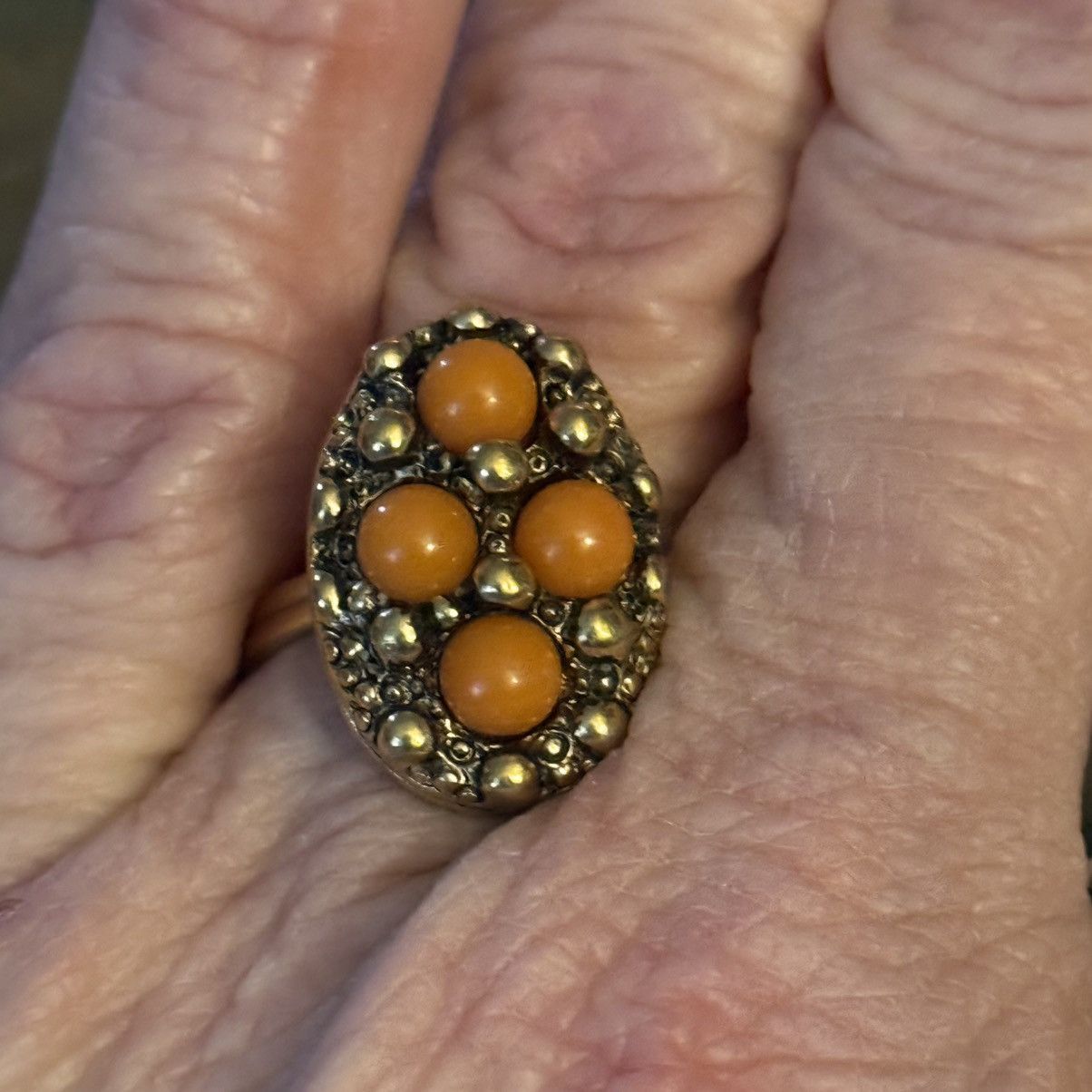 Vintage Vintage Sarah Coventry Calypso coral ring Size ONE SIZE - 4 Thumbnail