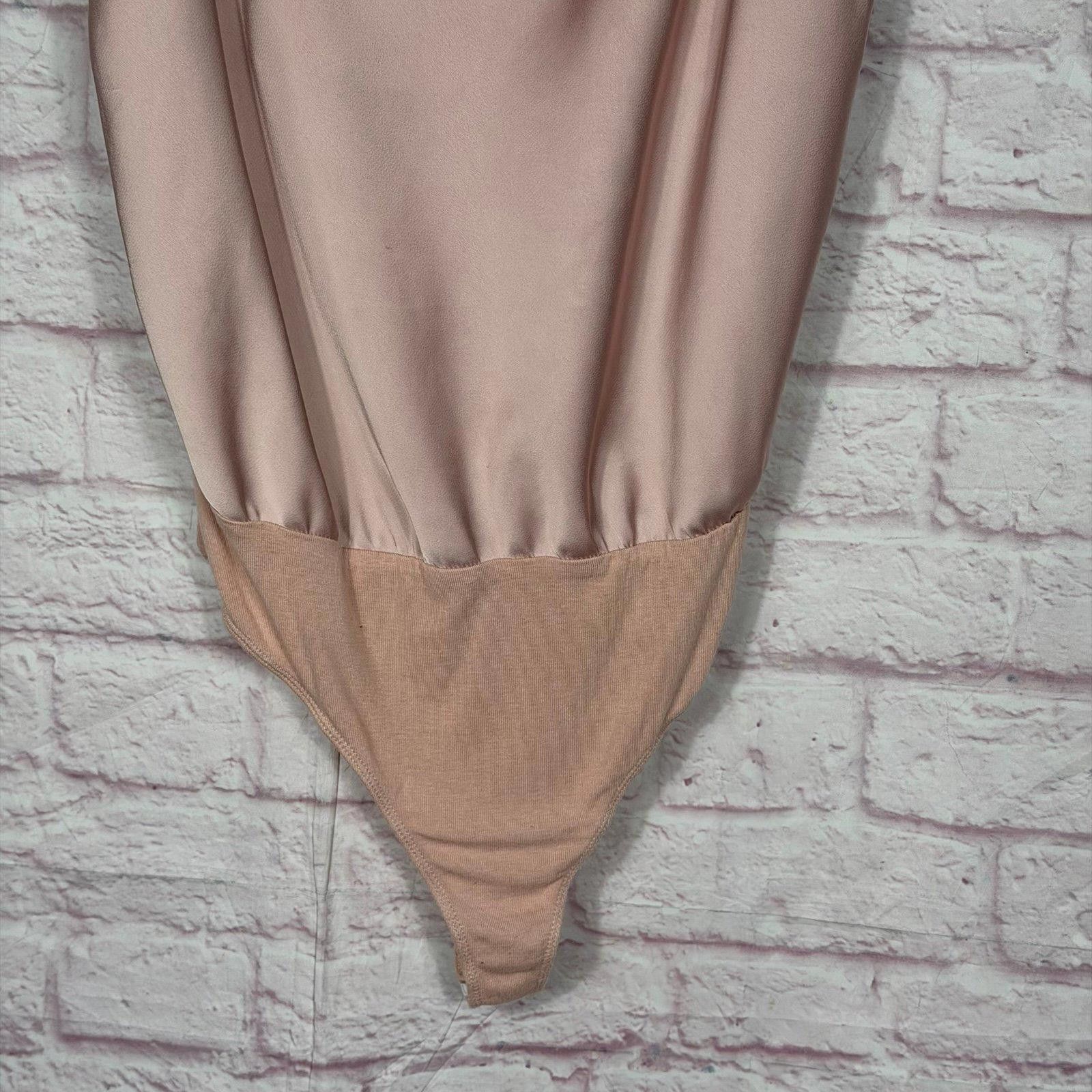 Other Light Pink Satin and Jersey Bodysuit with Cowl Neck Medium Size M / US 6-8 / IT 42-44 - 2 Thumbnail