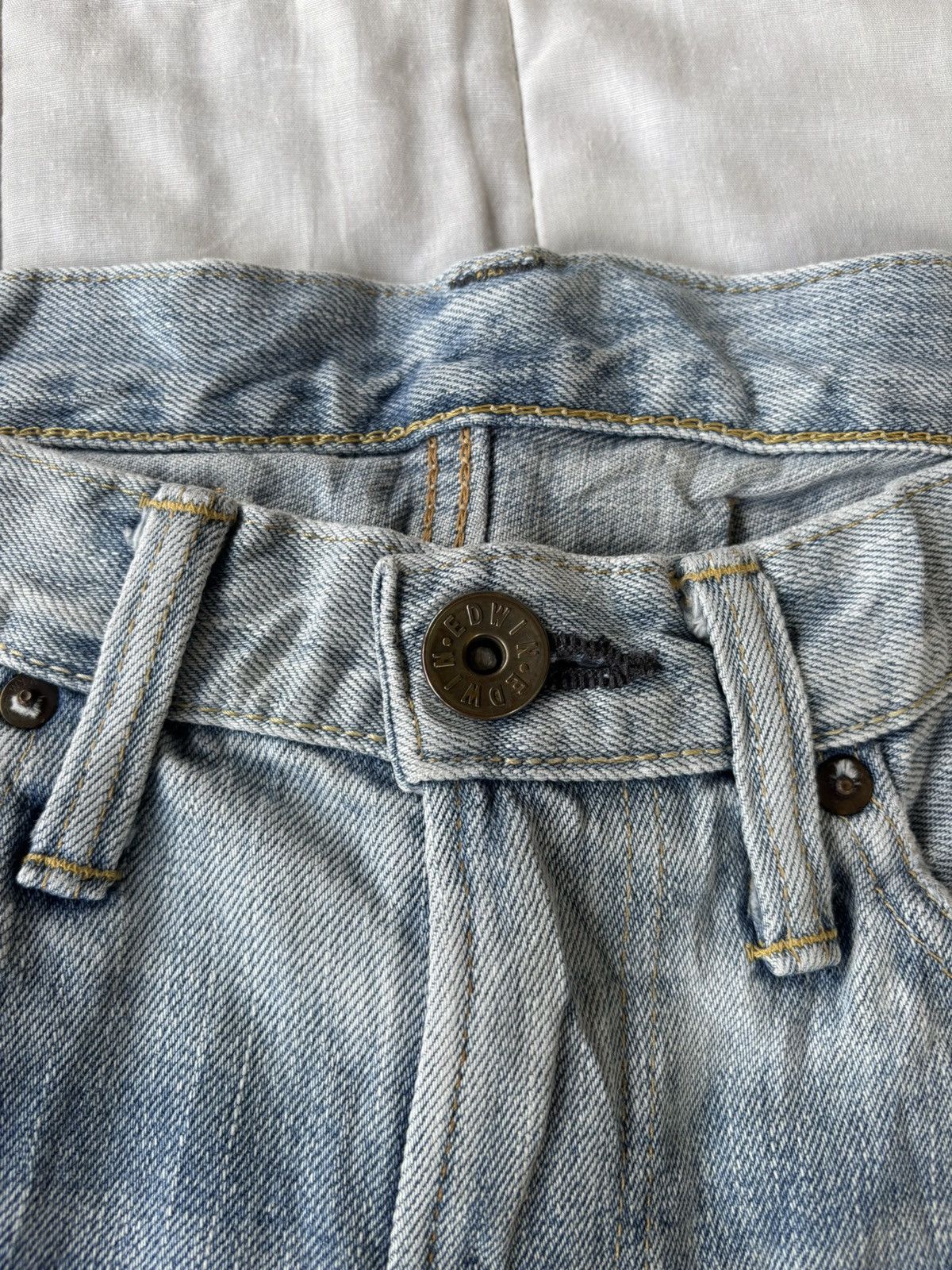 Hysteric Glamour × Undercover 🔥EDWIN 505zx SELVEDGE DENIM BUCKLE BACK BLUE WASH JEANS Size US 30 / EU 46 - 16 Thumbnail