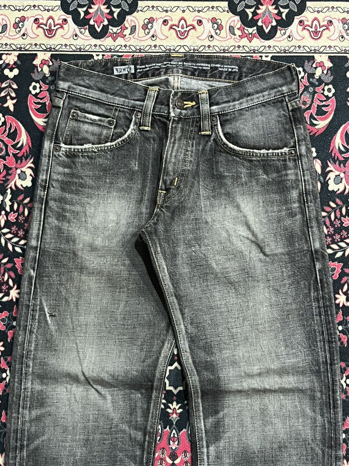 Edwin Vintage Japan Edwin 503 Sulpher Faded Washed Straight Jeans Size US 28 / EU 44 - 4 Thumbnail