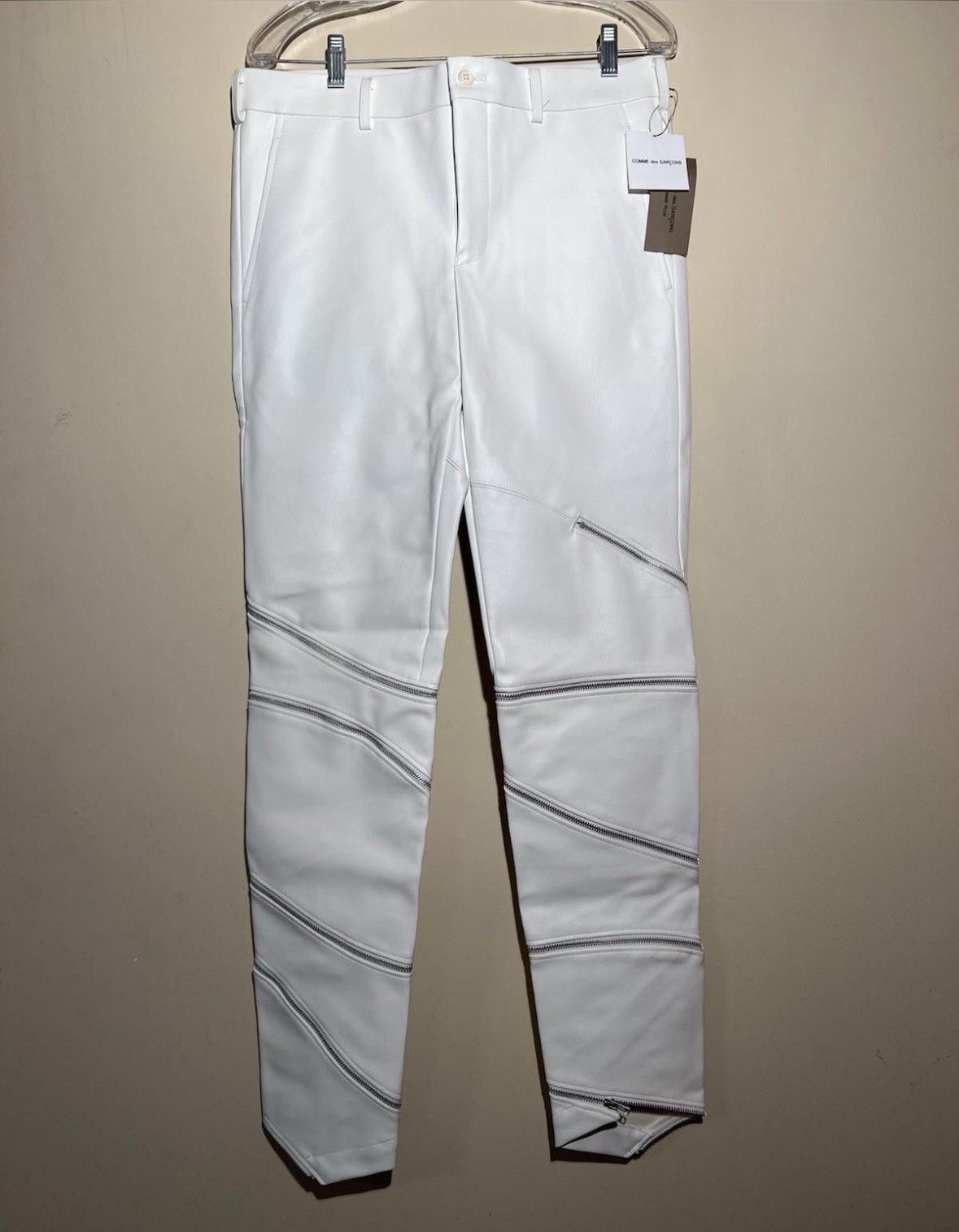 Comme des Garcons leather white jeans Size US 36 / EU 52 - 1 Thumbnail