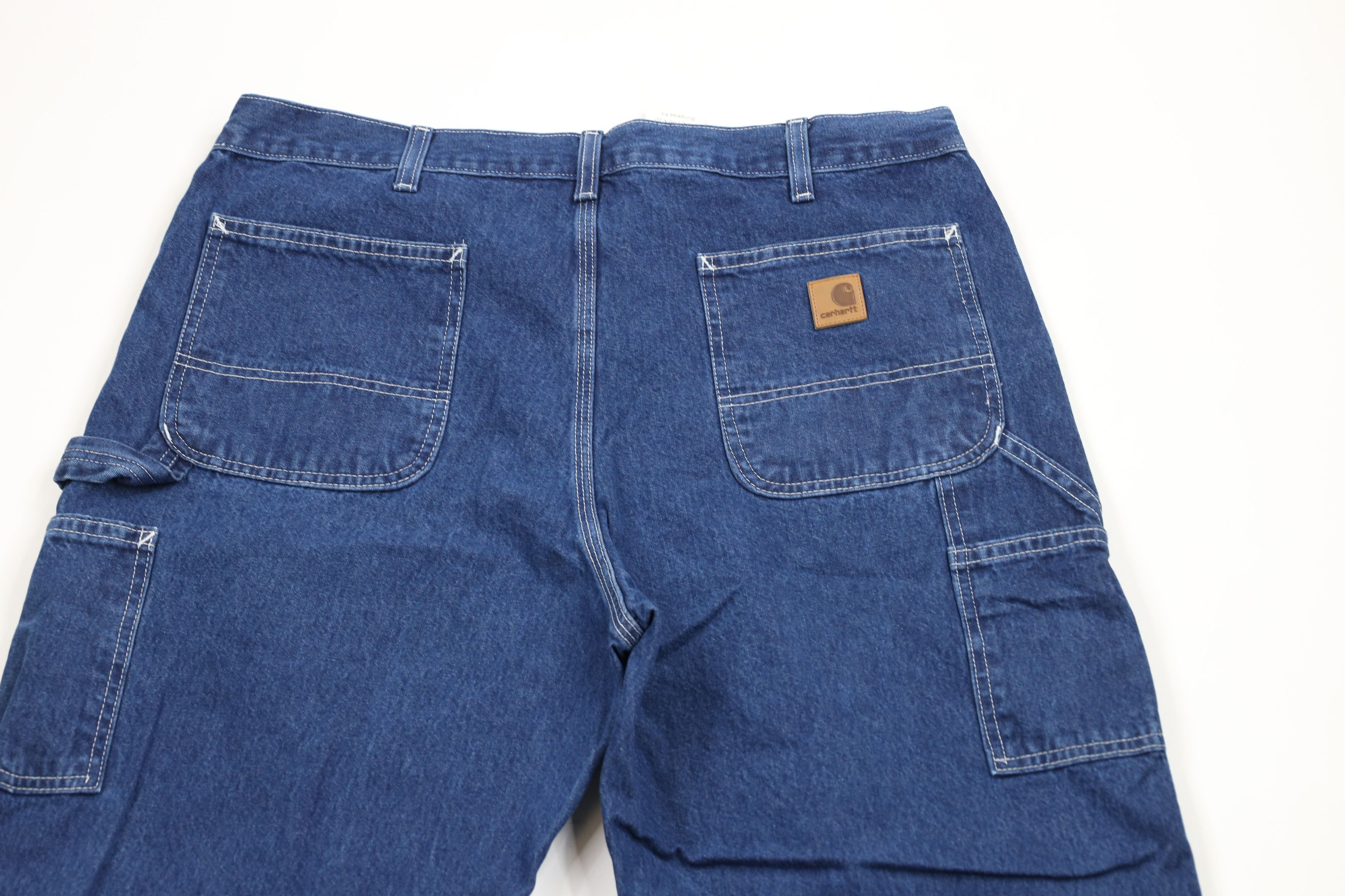 Carhartt × Vintage Vintage Carhartt Spell Wide Leg Dungaree Denim Jeans Blue Size US 38 / EU 54 - 8 Thumbnail