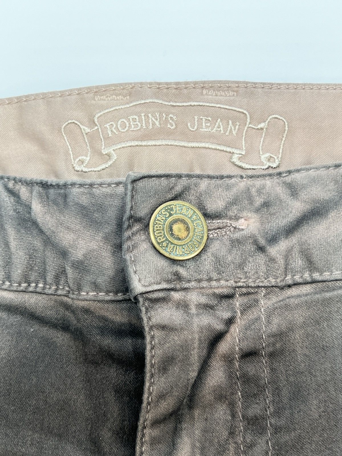 Robins Jeans Robin’s Jeans $297 Dusty Rose Long Flap Shorts SP5519 Size US 31 - 6 Thumbnail
