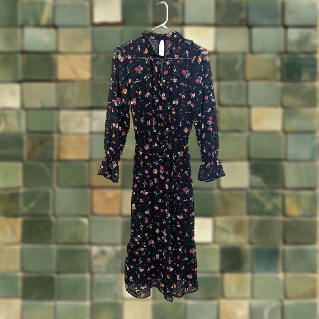 banana republic black floral dress Valentina Maxi Dress
