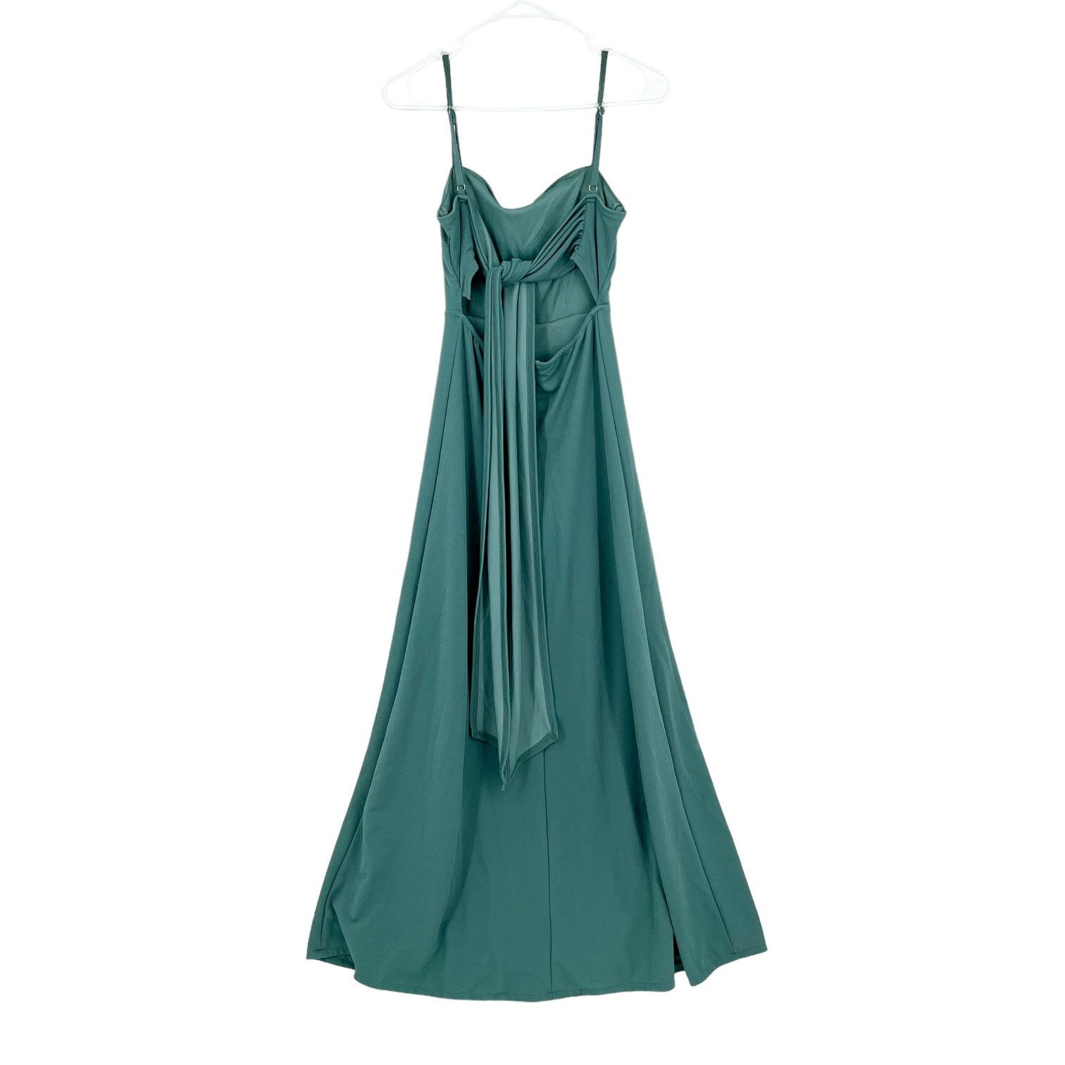 Other Birdy Grey Spaghetti Strap Tie Back Bridesmaid Dress XS Size XS / US 0-2 / IT 36-38 - 2 Thumbnail