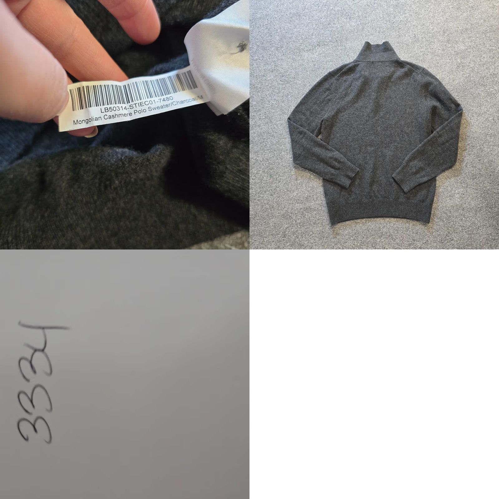 Quince Quince Sweater Womens Medium Gray Mongolian Cashmere Polo Henley Capsule Pullover Casual Knit Long Sleeve Collared Regular Size M Women Size M / US 6-8 / IT 42-44 - 8 Thumbnail