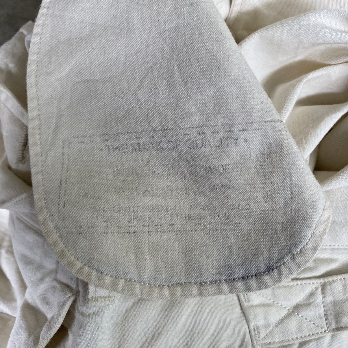 Japanese Brand 2000s Sanca White Back Buckle Pants Size US 28 / EU 44 - 7 Thumbnail