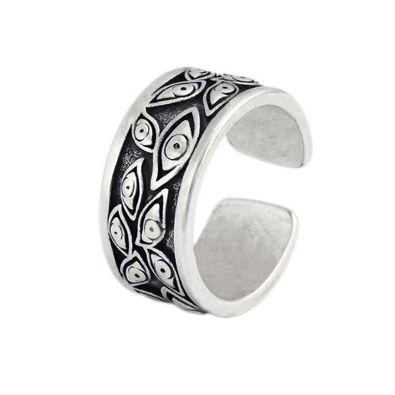 Jewelry Resizable Retro Devils Eyes Punk Gothic Ring Size ONE SIZE - 1 Thumbnail