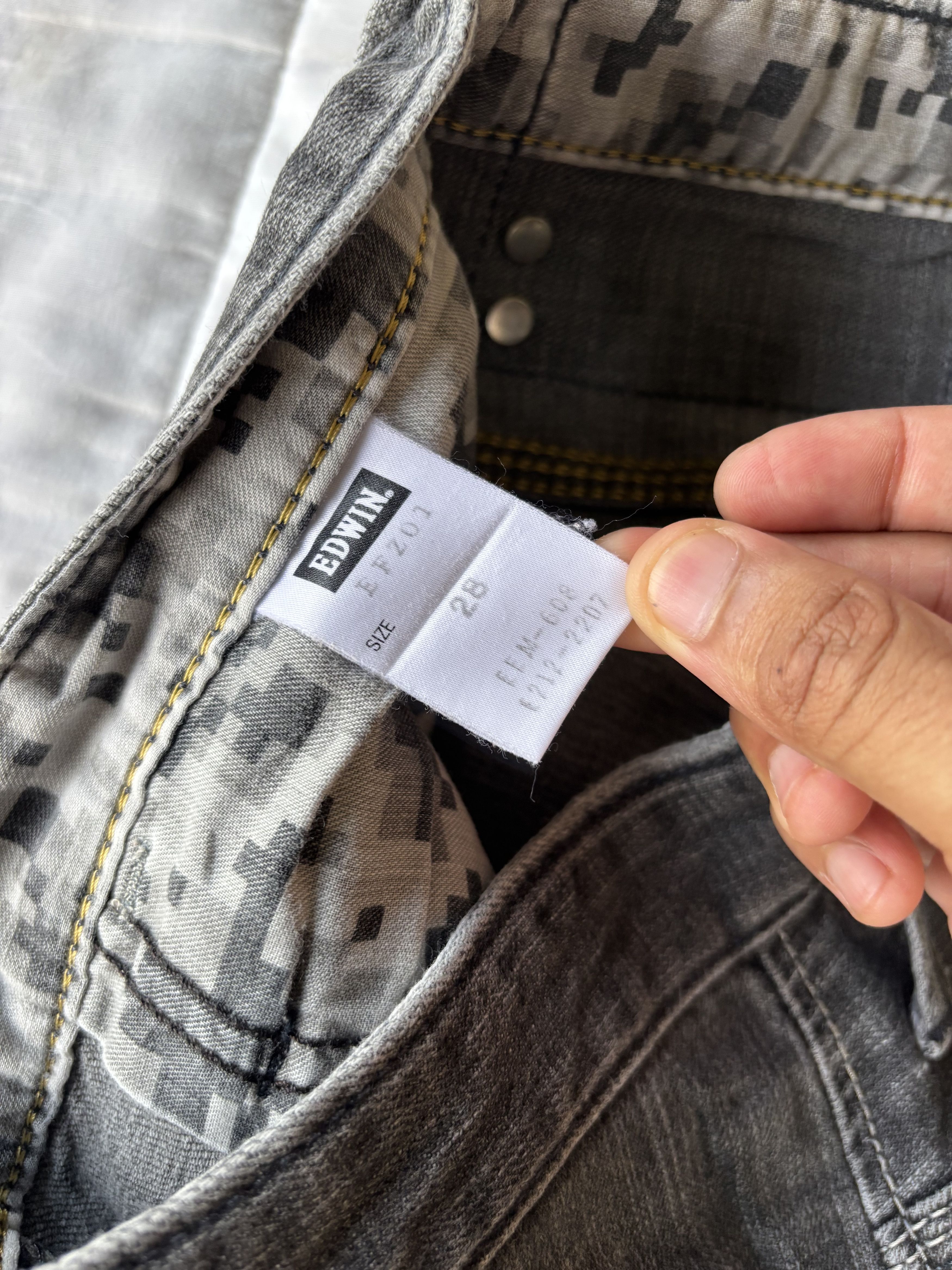 Edwin Edwin E-Function Black Faded Denim Distress Size US 30 / EU 46 - 10 Thumbnail