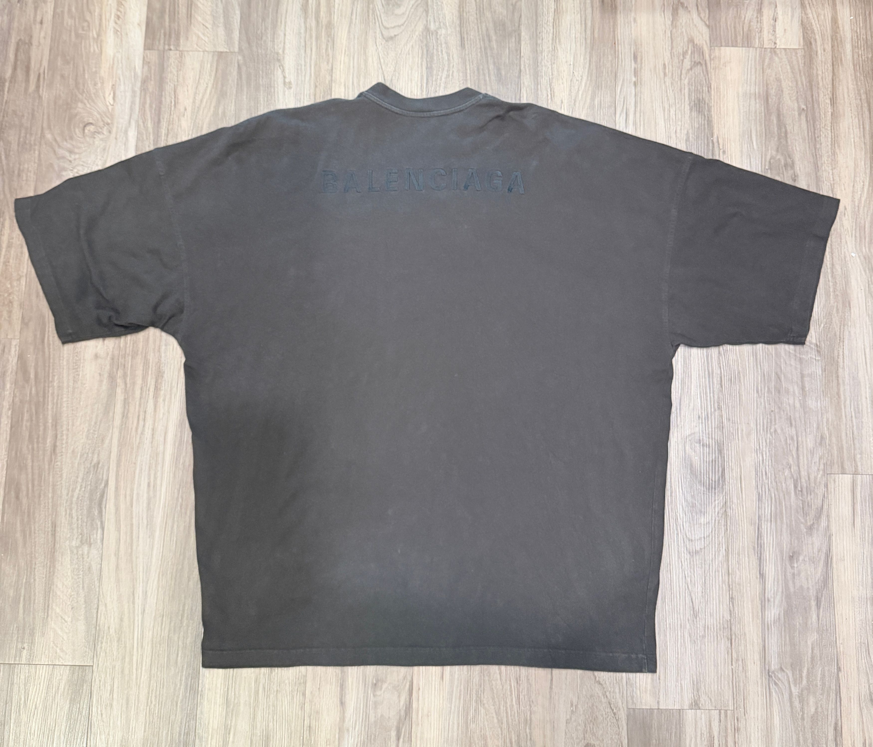 Balenciaga Balenciaga Oversized Universal Flow Tee Black Size US XL / EU 56 / 4 - 2 Thumbnail