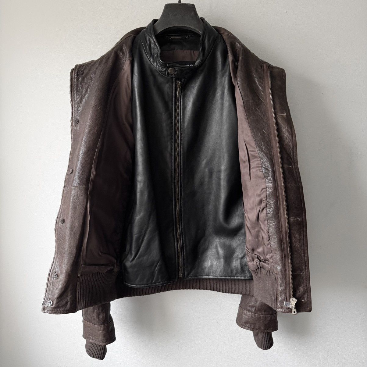 Dolce & Gabbana Dolce & Gabbana FW2005 Double Layered Bomber Leather Jacket Size US L / EU 52-54 / 3 - 2 Thumbnail