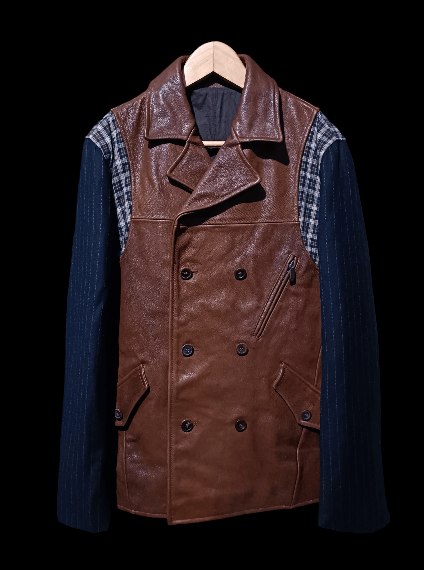Japanese Brand Top Quality Steampunk Brown Leather Size 52R - 1 Thumbnail