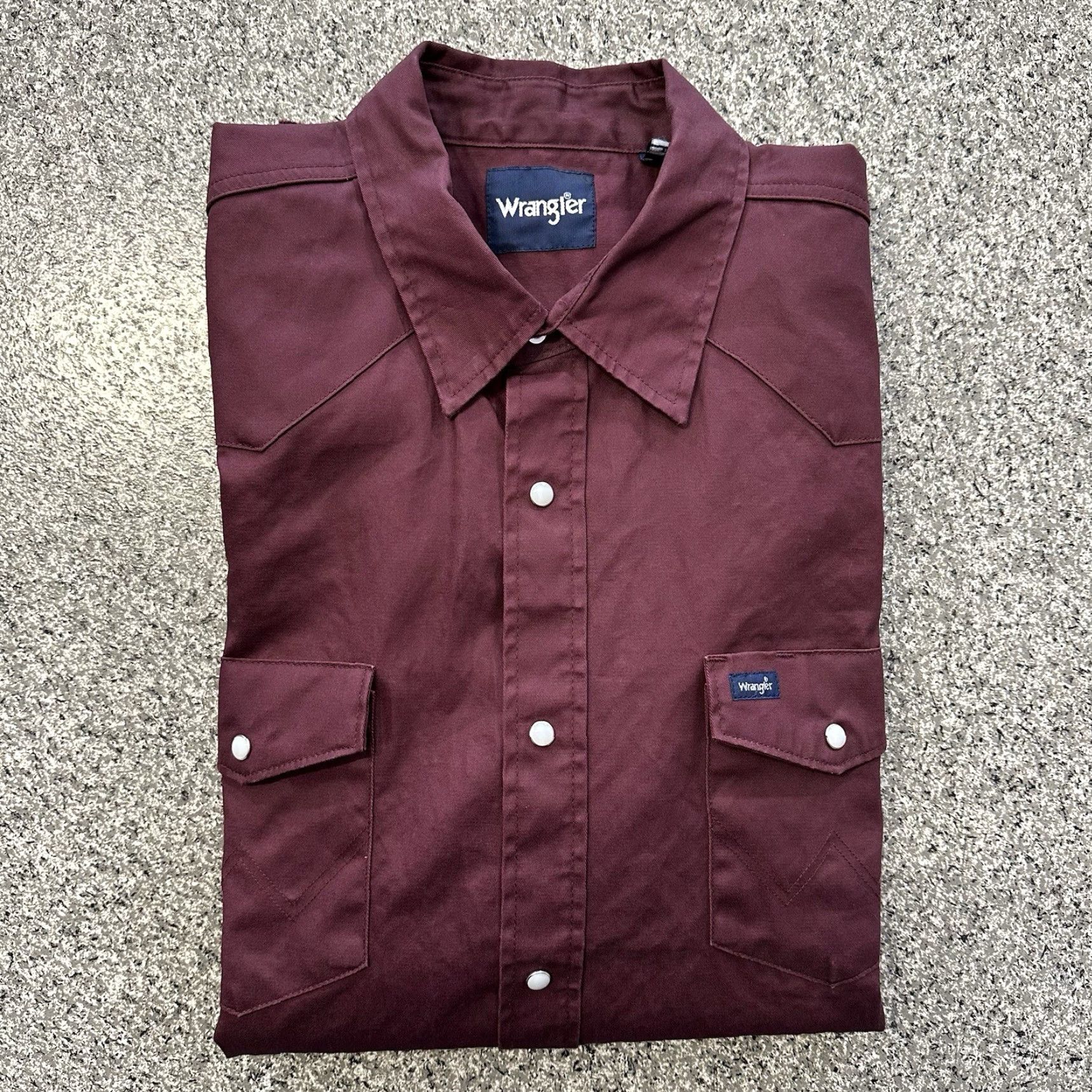 Wrangler Wrangler Cowboy Cut Western Shirt Pearl Snap Mens 2XL Twill Red Cotton Button-Up Shirt Cowboy Western Size US XXL / EU 58 / 5 - 2 Thumbnail