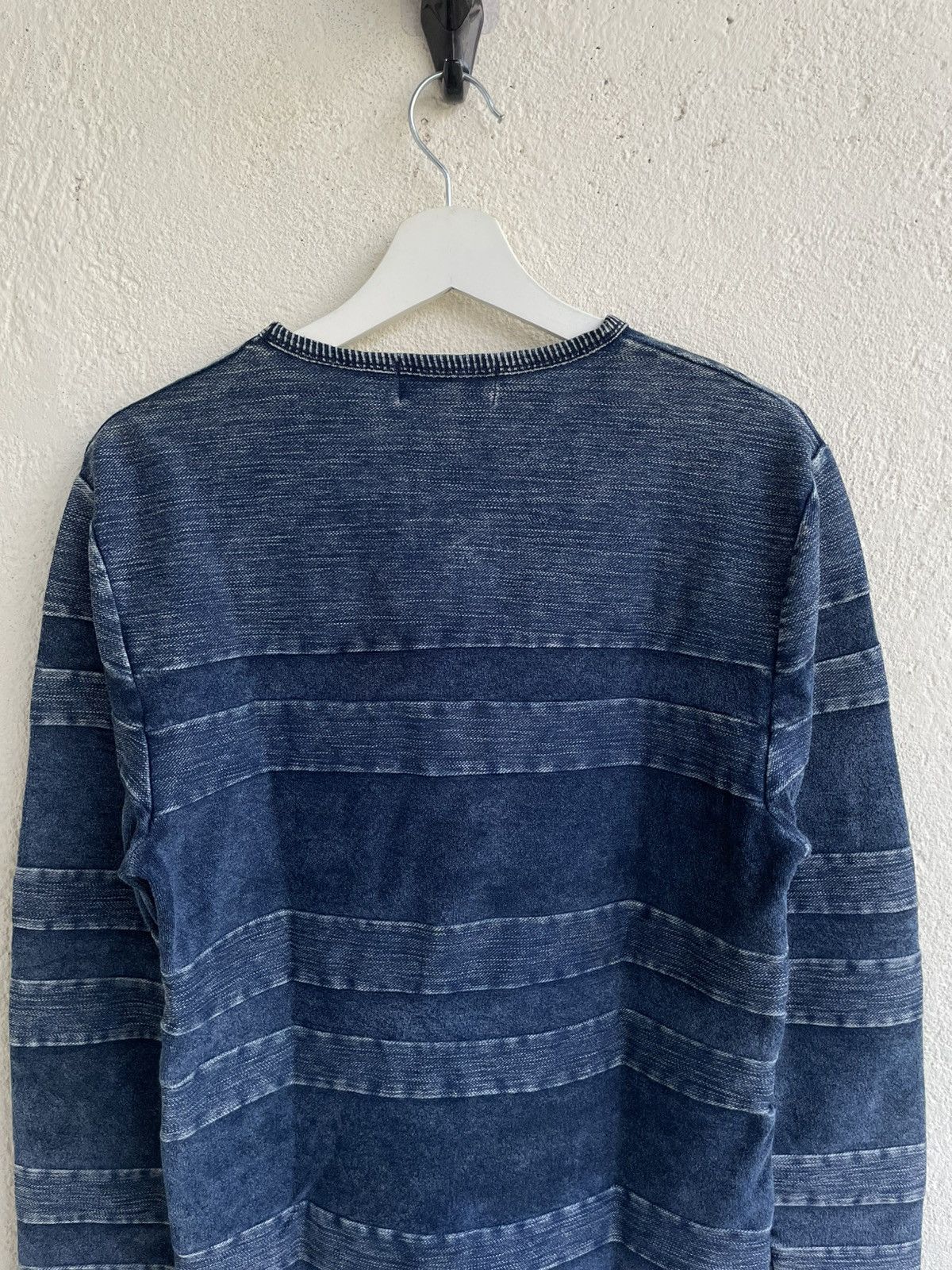 If Six Was Nine 2000s InTheAttic Blue Jeans Striped Sweater Y2K LGB Hysteric Size US S / EU 44-46 / 1 - 7 Thumbnail