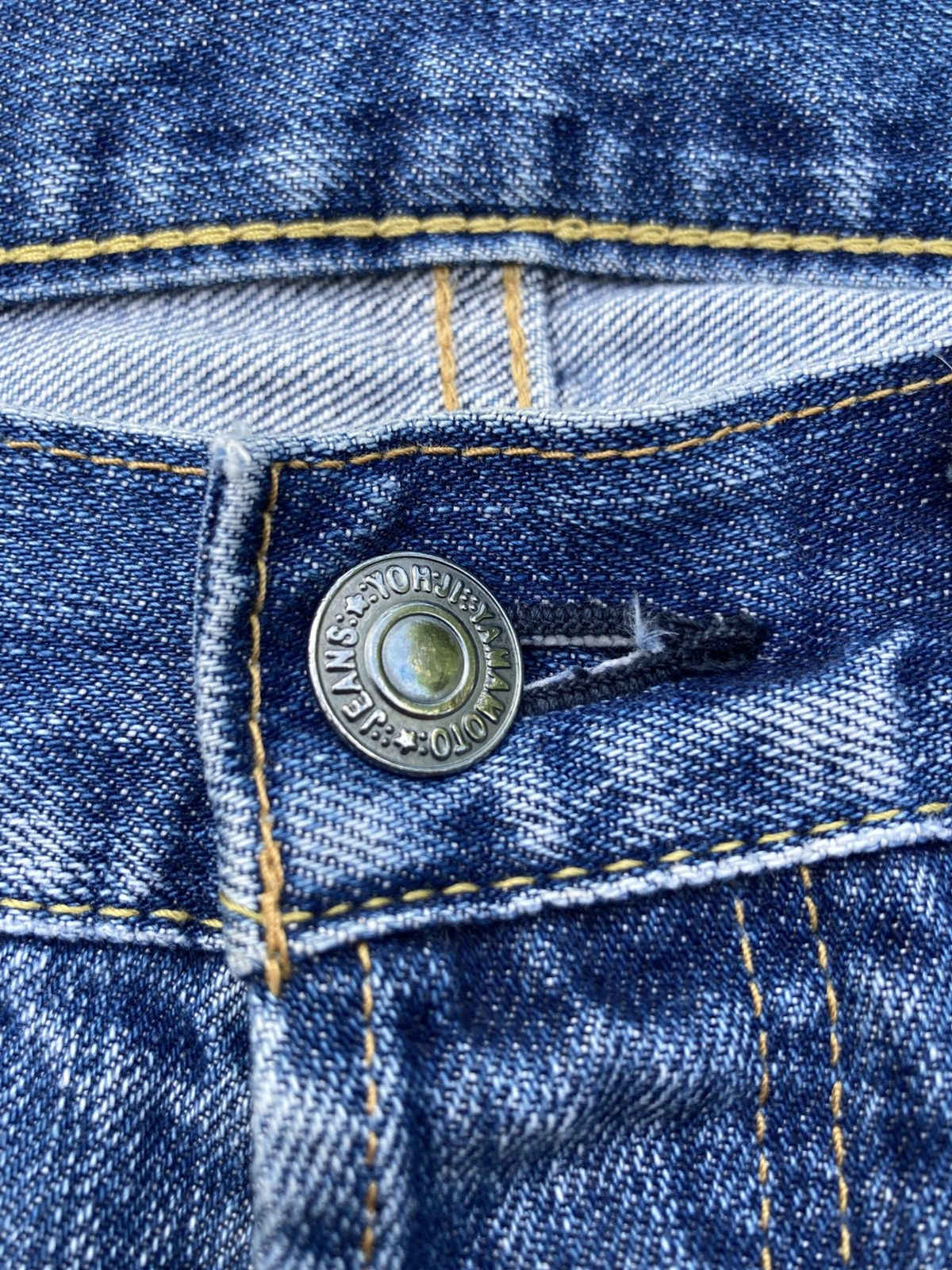 Yohji Yamamoto Yohji Yamamoto Blue Faded Hige Selvedge Denim Jeans Size US 32 / EU 48 - 8 Thumbnail