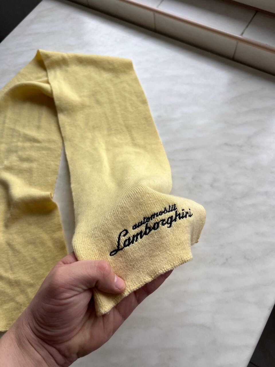 Lamborghini Lamborghini Automobile Scarf Neckwear Vintage 00s Wool Auto Size ONE SIZE - 2 Thumbnail