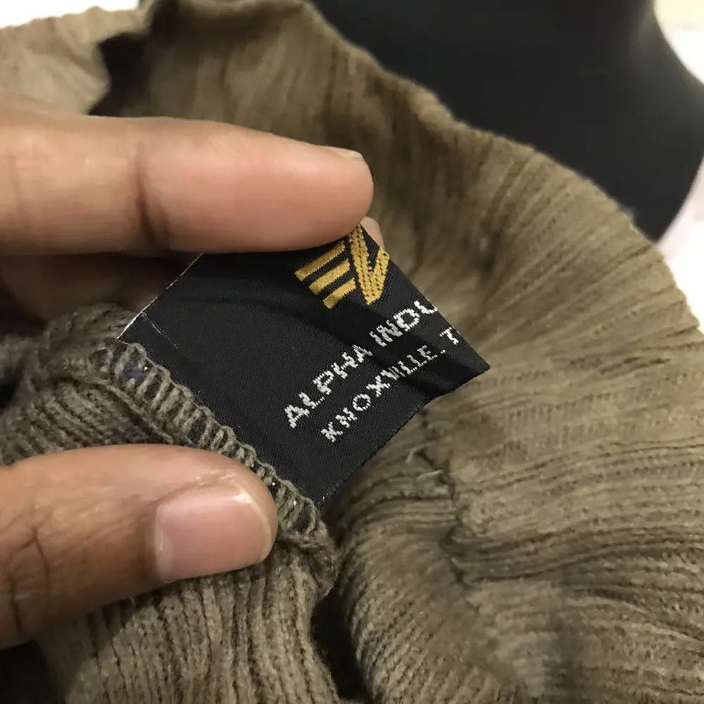 Alpha Industries × Vintage Alpha Industries Overprint Beanie Hat Size ONE SIZE - 12 Thumbnail